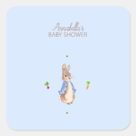 Pegatina Cuadrada Blue Peter the Rabbit