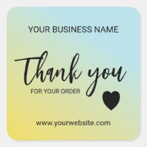 Blue Yellow Gradient Business Thank You 