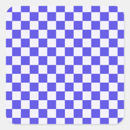 Pegatina Cuadrada Blueberry cream checkered pattern