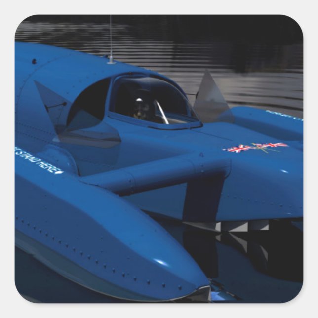 Pegatina Cuadrada Bluebird K7 (Anverso)
