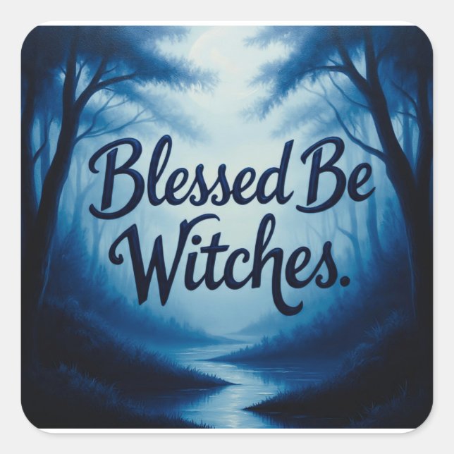 Pegatina Cuadrada BlueSkys (Anverso)