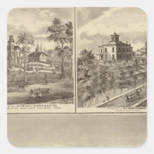 Pegatina Cuadrada Bluffs del Consejo