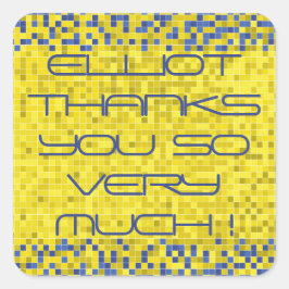 Pegatina Cuadrada BM Bat Bar Mitzvah GAME ON