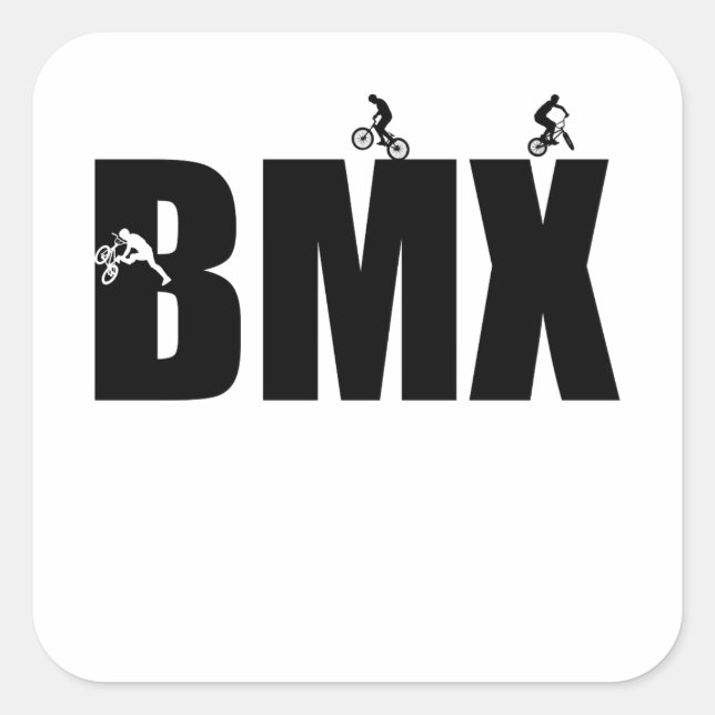 Pegatina Cuadrada Bmx (Anverso)