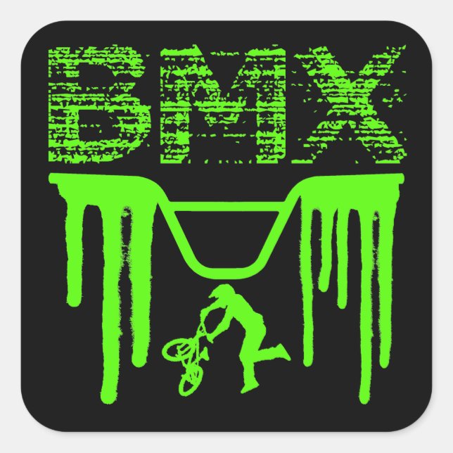 PEGATINA CUADRADA BMX (Anverso)