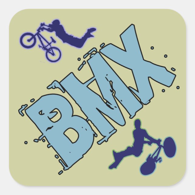 PEGATINA CUADRADA BMX (Anverso)