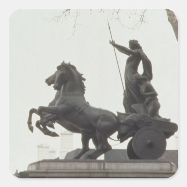 Pegatina Cuadrada Boadicea, 1902 (Anverso)