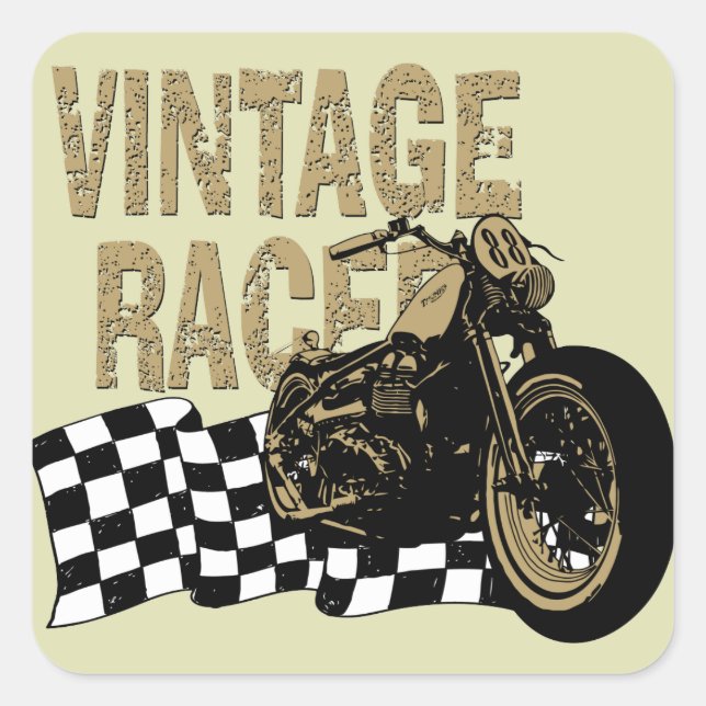 Pegatina Cuadrada Bobber de triunfo (Anverso)