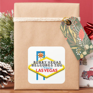 Pegatina Cuadrada Bobby Vegas sticker