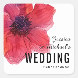 Pegatina Cuadrada Boda Anemone Dreamscape