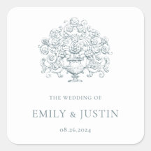 Boda Barroca Vintage Elegante Polvo Azul