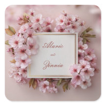 Boda con Marco Dorado Flor de Cerezo Rosa Sonrojo