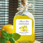 Pegatina Cuadrada Boda de acuarela Lemons Limoncello<br><div class="desc">Elegante acuarela Lemons Limoncello Boda Gracias Pegatinas</div>