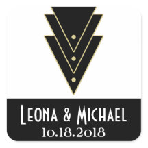 Boda de Art Deco Moderno de Tuxedo