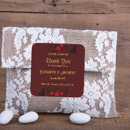 Pegatina Cuadrada Boda de bonos eternos