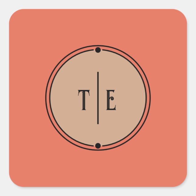 Pegatina Cuadrada Boda de coral mutado inspirado en la cosecha román (Anverso)