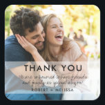 Pegatina Cuadrada Boda de fotografía de pareja moderna Gracias Por F<br><div class="desc">Presentamos a nuestro Boda de fotografía de pareja moderna Gracias pegatina Favor - la manera perfecta de agregar un toque personal a sus favores matrimoniales y expresar su gratitud a los invitados. Diseñado con elegancia contemporánea en mente, este pegatina presenta una estética elegante y minimalista que complementa cualquier tema boda....</div>