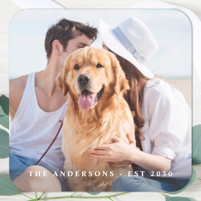 Pegatina Cuadrada Boda de fotografía personalizado (Subido por el creador)