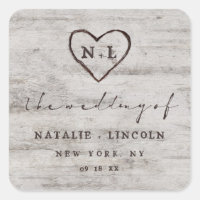 Boda de Monograma de Birch Rústica con novias tall