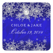 Boda de Perla de Cristal Azul Copo de Nieve Plata