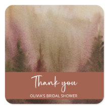 Boda de Terracota de Bosque de Acuarela de Otoño