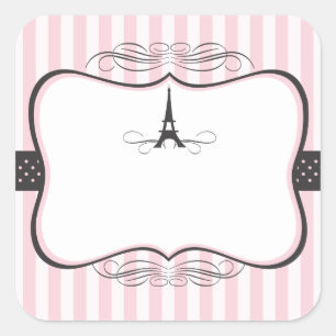 Pegatina Cuadrada Boda Eiffel Tower Paris