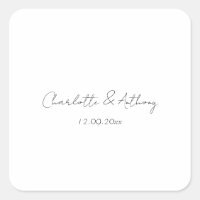 Boda elegante caligrafía blanco negro creativo
