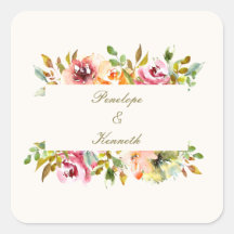 Boda floral de acuarela rusa personalizado