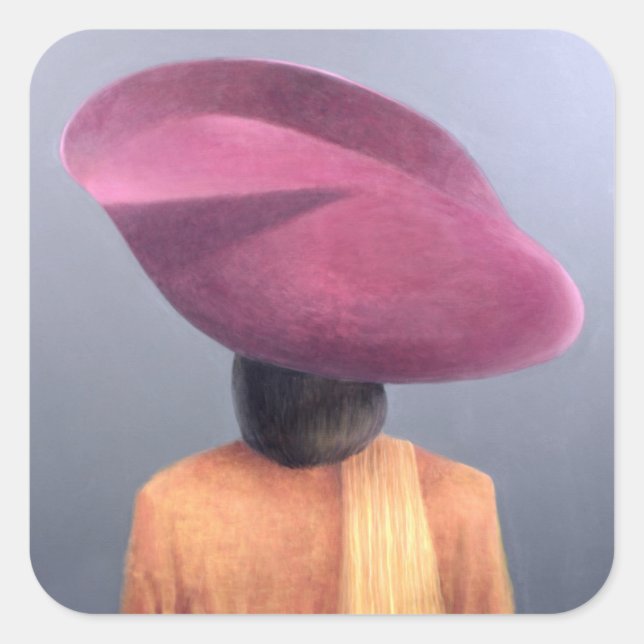 Pegatina Cuadrada Boda invitado (Anverso)