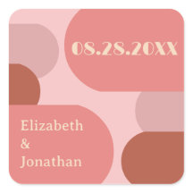 Boda rosa de coral de los arcos retro