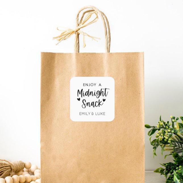 Pegatina Cuadrada Boda simple medianoche Pegatinas a favor de la com (Subido por el creador)