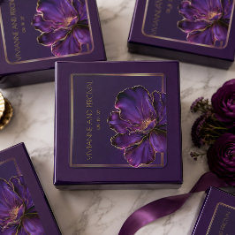 Pegatina Cuadrada Bodas Moradas Violetas Luminosas Modernas