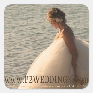 Pegatina Cuadrada Bodas P2 Pequeños Pegatinas