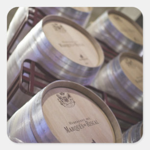 Pegatina Cuadrada Bodega Marques de Riscal, bodega
