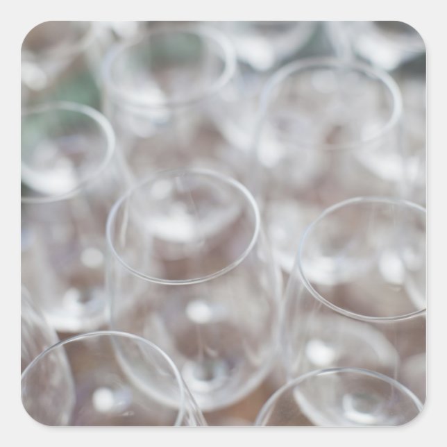 Pegatina Cuadrada Bodega Marques de Riscal, degustación de vinos (Anverso)