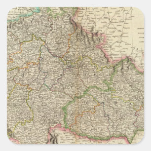 Pegatina Cuadrada Bohemia, Moravia