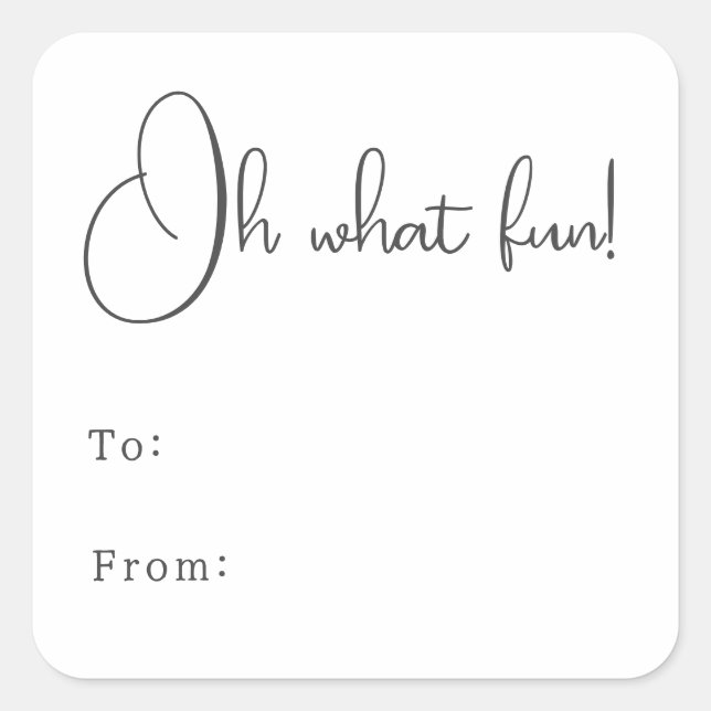 Pegatina Cuadrada Boho moderno Oh Qué divertido De (Anverso)