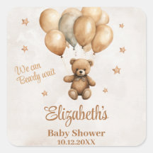 Boho Teddy Bear con Globos Baby Shower