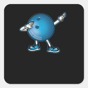Pegatina Cuadrada Bola de baloncesto Tee Niños Dab Dance