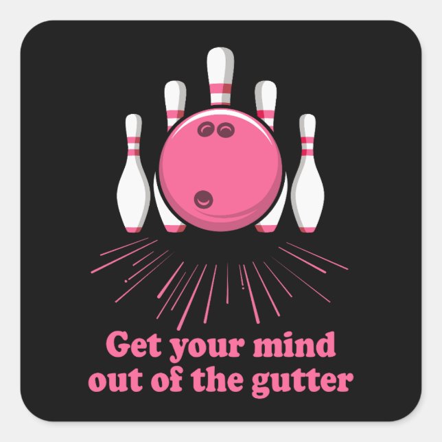 Pegatina Cuadrada Boliche Que Te Quiten La Idea De Un Cabrón Gracios (Anverso)