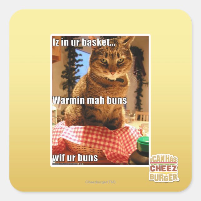 Pegatina Cuadrada Bollos de Warmin mah (Anverso)