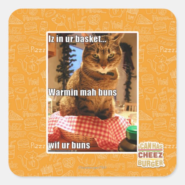 Pegatina Cuadrada Bollos de Warmin mah (Anverso)