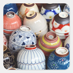 Pegatina Cuadrada Bolos japoneses: Tokio 