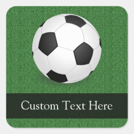 Pegatina Cuadrada Bolsa de fútbol personalizada