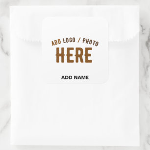 PEGATINA CUADRADA BOLSA DE MARCA BLANCA DE PERSONALIZABLE MODERNO EL