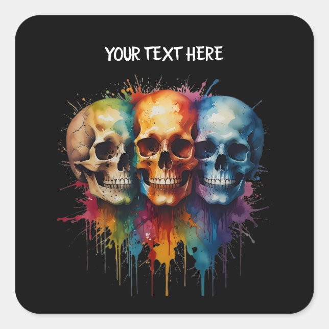 Pegatina Cuadrada Bolsa de regalo (Anverso)