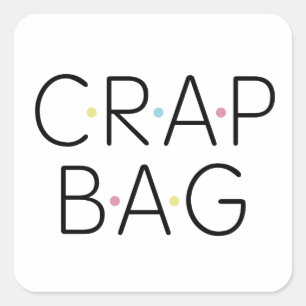 Pegatina Cuadrada Bolsa Tote de Basura