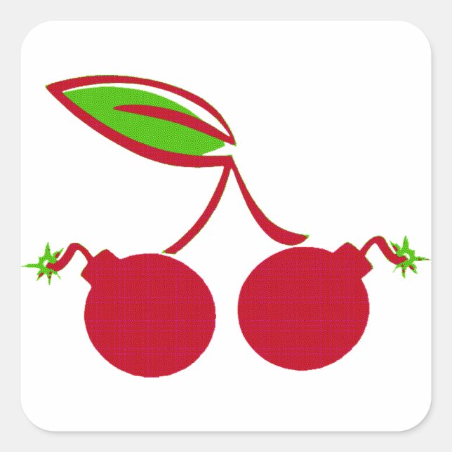 Pegatina Cuadrada Bomba de cereal (Anverso)