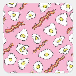 Pegatina Cuadrada Bonanza para el desayuno: Personalizados Delights