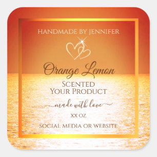 Pegatina Cuadrada Bonitas etiquetas de empaquetado de productos de d